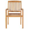 vidaXL Stapelbare Gartenst&uuml;hle mit Kissen 6 Stk. Massivholz Teak