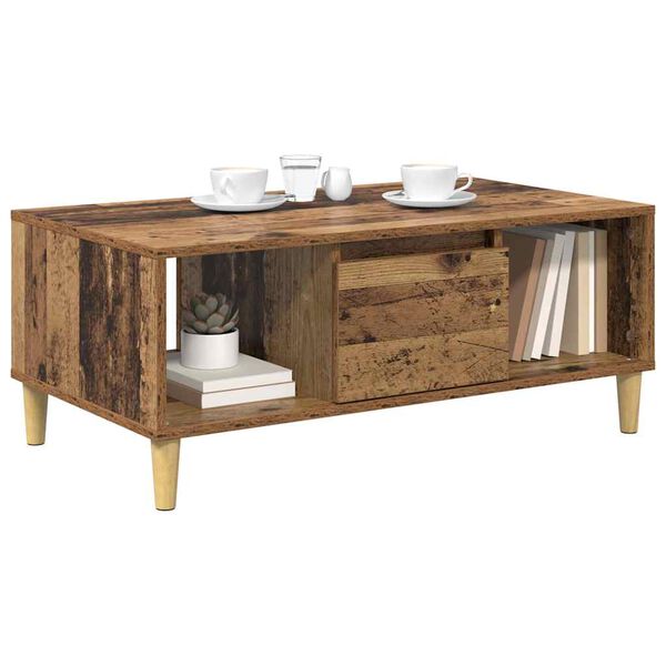 vidaXL Couchtisch Altholz 90 x 50 x 26,5 cm Holzwerkstoff
