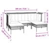 vidaXL 7-tlg. Garten-Lounge-Set mit Kissen Grau Poly Rattan