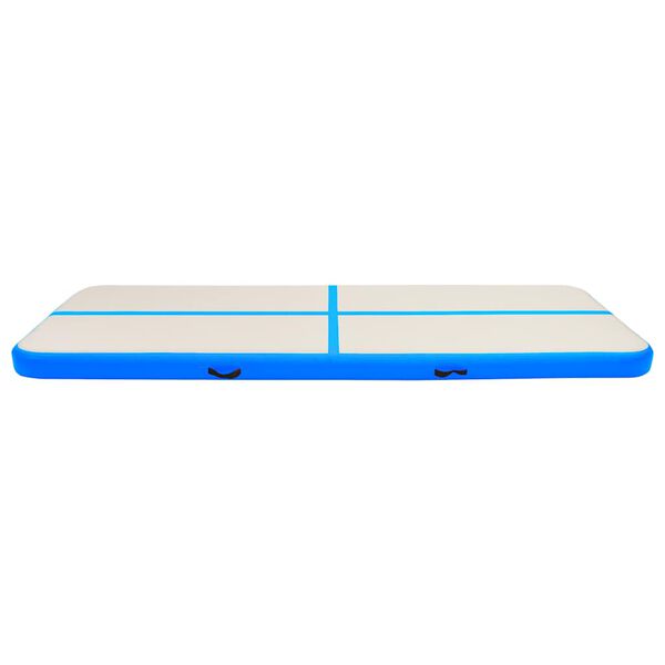 vidaXL Aufblasbare Gymnastikmatte mit Pumpe 500x100x15 cm PVC Blau