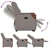 vidaXL Relaxsessel mit Aufstehhilfe Taupe Stoff
