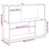 vidaXL B&uuml;cherregal/Raumteiler Artisan-Eiche 80x24x63 cm