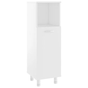 vidaXL Badezimmerschrank Wei&szlig; 30x30x95 cm Holzwerkstoff