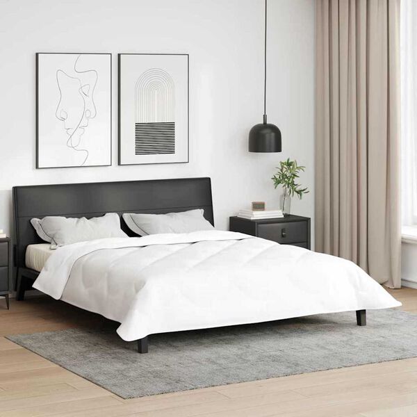 vidaXL Winterbettdecke Wei&szlig; 240 x 222 x 5 cm Polyester