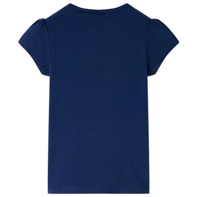 Kinder-T-Shirt Marineblau 92