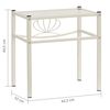 vidaXL Nachttische 2 Stk. Wei&szlig; Transparent Metall und Glas