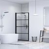 vidaXL Duscht&uuml;r Hartglas 100 x 178 cm Schwarz