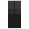 vidaXL Hochboard Schwarz 68 x 37 x 142 cm Holzwerkstoff