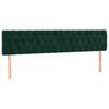 vidaXL Boxspringbett mit Matratze Dunkelgr&uuml;n 200x200 cm Samt