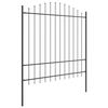 vidaXL Gartenzaun 4 pcs Grau 170 x 215 cm Pulverbeschichteter Stahl