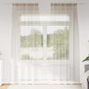 vidaXL Voile-Vorhang mit Vorh&auml;ngen 2 pcs Sand 225 x 140 cm Polyester