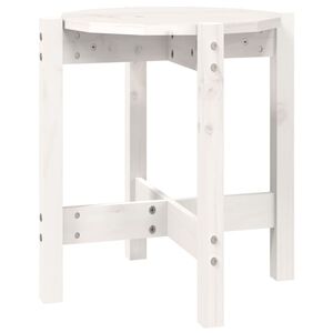 vidaXL Couchtisch Wei&szlig; &Oslash; 42,5x45 cm Massivholz Kiefer
