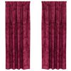 vidaXL Samtvorh&auml;nge mit Vorh&auml;ngen 2 pcs Weinrot 225 x 140 cm Samt