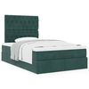 vidaXL Ottoman-Bett mit Matratzen Dunkelgr&uuml;n 120x190 cm Samt