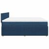 vidaXL Boxspringbett mit Matratze Blau 200x200 cm Stoff