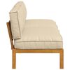 vidaXL Sofa Set mit Kissen Uni 2 pcs Beige Massivholz Akazie