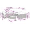 vidaXL Gartensofa-set mit Kissen 17 pcs Beige und Hellgrau Poly-Rattan