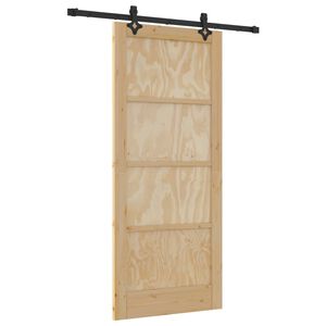 vidaXL Schiebet&uuml;r ORKDAL 86 x 198,5 cm Massives Kiefernholz Natur