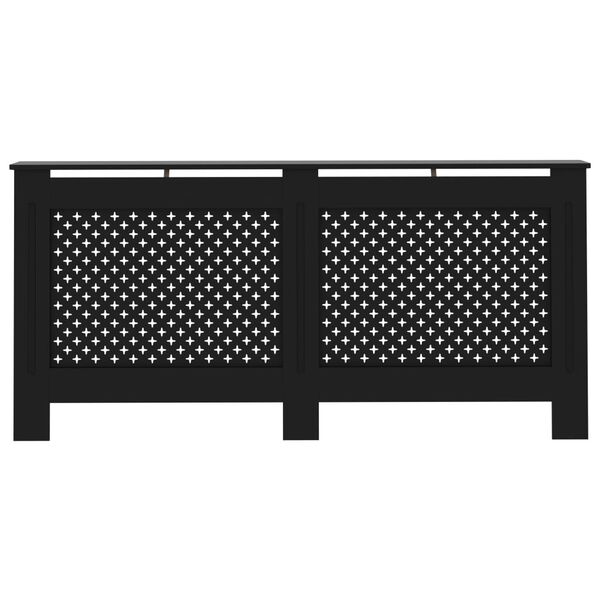 vidaXL Heizk&ouml;rperverkleidung Schwarz 172x19x81,5 cm MDF