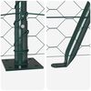 vidaXL Zaunpfosten Gr&uuml;n 100 x 0,4 m (50 mm Netz) Stahl und PVC