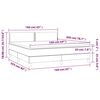 vidaXL Boxspringbett mit Matratze & LED Dunkelgrau 160x200 cm Samt