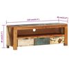 vidaXL TV-Schrank 110x30x40 cm Altholz Massiv