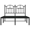 vidaXL Bettgestell mit Kopfteil Metall Schwarz 120x200 cm