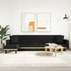 vidaXL Schlafsofa in L-Form Schwarz 275x140x70 cm Stoff