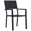 vidaXL Gartenst&uuml;hle 2 Stk. Schwarz HDPE Holz-Optik