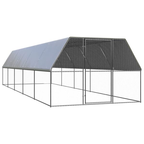 vidaXL H&uuml;hnerk&auml;fig 3x10x2 m Verzinkter Stahl