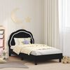 vidaXL Kinderbettgestell mit Kopfteil Schwarz 80 x 160 cm Samt