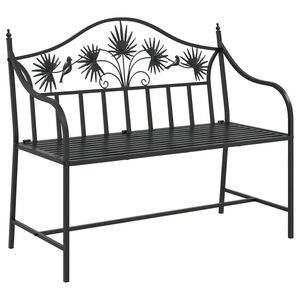 vidaXL Gartenbank Schwarz 104 x 54 x 93cm Stahl