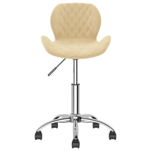 vidaXL Esszimmerst&uuml;hle 2 Stk. Drehbar Creme Samt