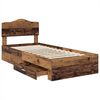 vidaXL Bettrahmen mit Kopfteil Altholz 90 x 190 cm Holzwerkstoff
