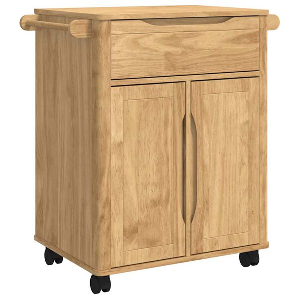 vidaXL K&uuml;chentrolley FLORO Wachsbraun 72,5 x 45 x 80 cm