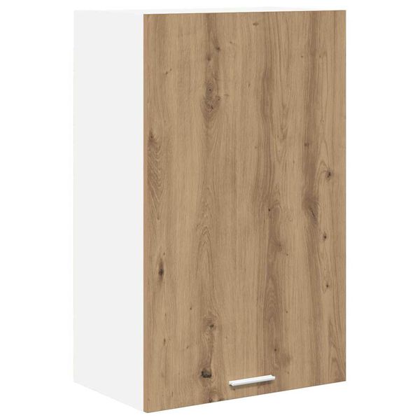 vidaXL H&auml;ngeschrank mit T&uuml;r Artisan-Eiche und Wei&szlig; 50 x 31 x 80 cm