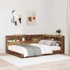 vidaXL Aufbewahrungskopfteil mit Regal Altholz 160 cm Holzwerkstoff