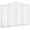 vidaXL Gabionen mit Hochbogen 18Stk. 200x30x140/160cm Verzinktes Eisen
