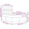 vidaXL LED Boxspringbett mit Matratze Dunkelbraun 120 x 200 cm Stoff