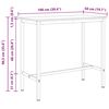 vidaXL Tisch Schwarz Eichen-Optik 100 x 50 x 90,5 cm