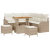 vidaXL Garten-Sofa-Set 8 Stk. 7-Sitzanzahl Beige