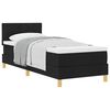 vidaXL Boxspringbett mit Matratze Schwarz 80 x 200 cm Stoff