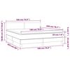 vidaXL Boxspringbett mit Matratze & LED Hellgrau 180x200 cm Stoff