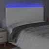 vidaXL LED Kopfteil Wei&szlig; 160x5x118/128 cm Kunstleder