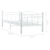 vidaXL Tagesbett-Rahmen Wei&szlig; Metall 90&times;200 cm