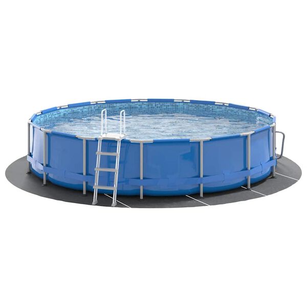 vidaXL Pool-Bodentuch Hellgrau &Oslash;550 cm Polyester Geotextil