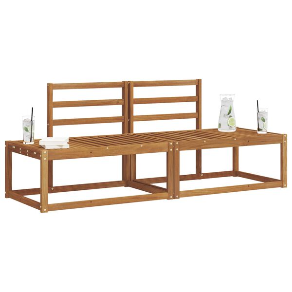 vidaXL Outdoor-Sofagarnitur 2 pcs Natur 182,5 x 63 x 73 cm