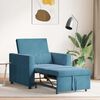 vidaXL Ausziehbare Schlafcouch Einzel Blau 90 x 165 x 87 cm Samt