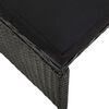 vidaXL 5-tlg. Garten-Essgruppe mit Auflagen Poly Rattan Schwarz
