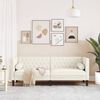 vidaXL Chesterfield-Sofa mit Nackenrollen 3-Sitzer Creme Samt
